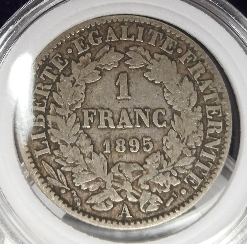 1 Franc 1895 A Frankrijk - type Ceres, Verzenden, Frankrijk, Losse munt, Zilver