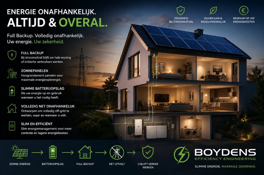 Word volledig energie-onafhankelijk, Bricolage & Construction, Panneaux solaires & Accessoires, Envoi, Neuf, Système complet, 200 watts-crêtes ou plus