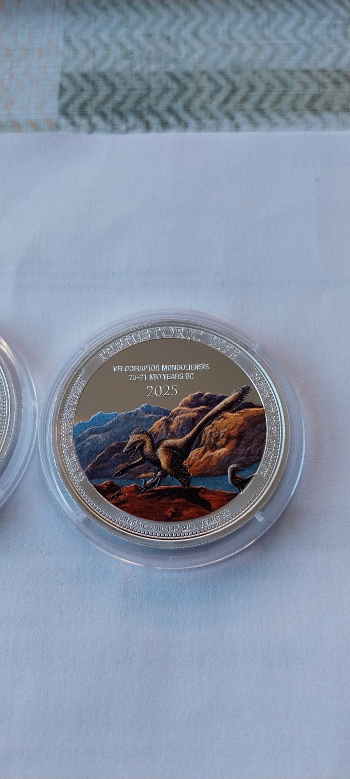 1 oz en argent : « La vie préhistorique 2025 » en couleur, Enlèvement ou Envoi, Argent