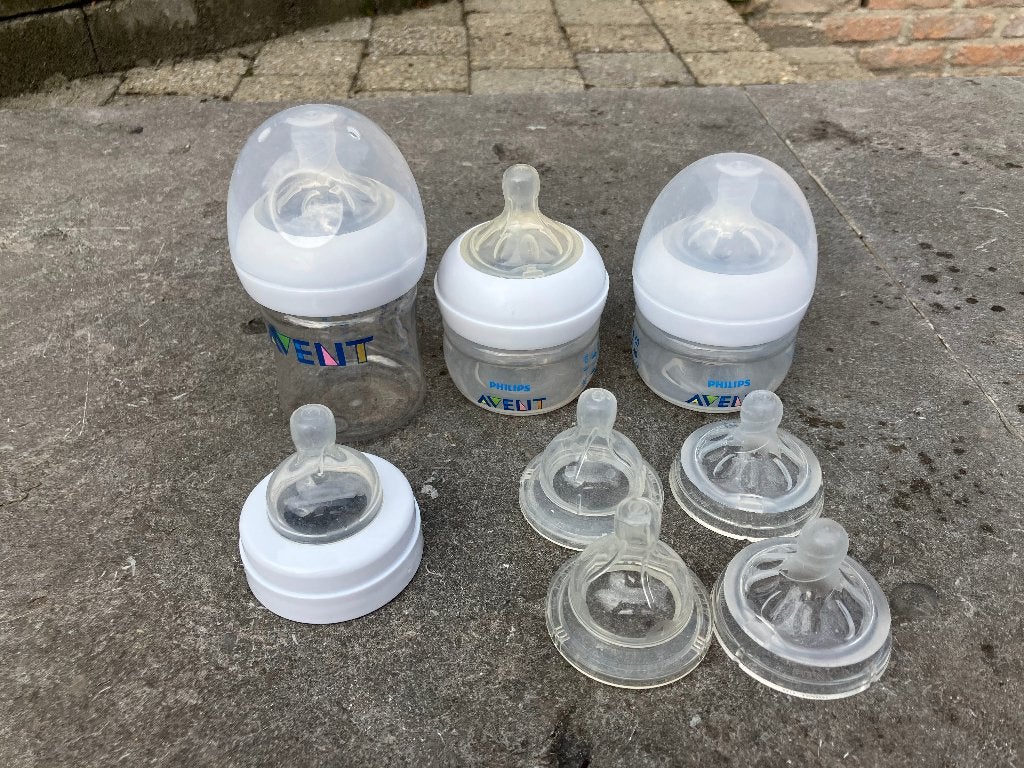 LOT DE TROIS BIBERONS AVENT, Ophalen of Verzenden, Gebruikt, Babyfles, Philips Avent