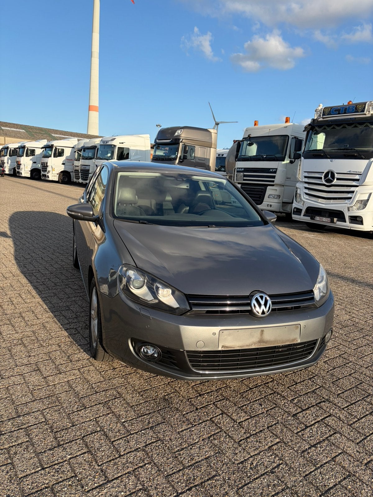 Volkswagen Golf 6, 1.6 TDi 145pk, Autos, Volkswagen, Cuir, Noir, Capteur de stationnement, Golf