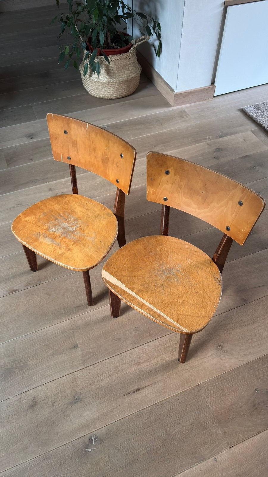 Houten kinderstoeltjes, Ophalen, Gebruikt