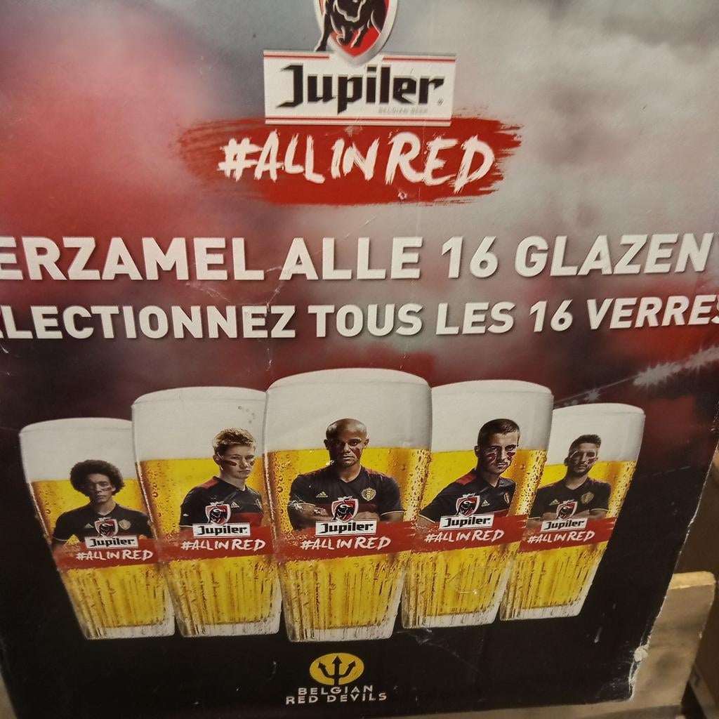 Bier glazen van de rode duivels van 2014  gsm 0497 252528, Tickets en Kaartjes