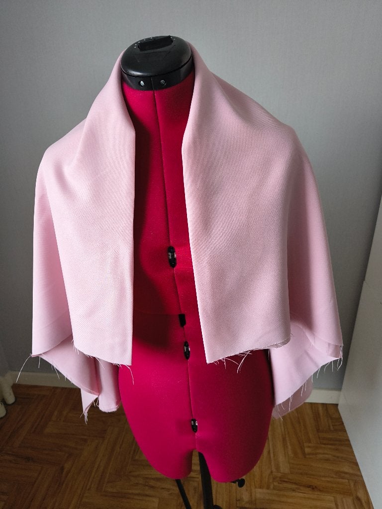 roze stof coupon, Hobby en Vrije tijd, 120 cm of meer, Ophalen of Verzenden, Zo goed als nieuw, Roze