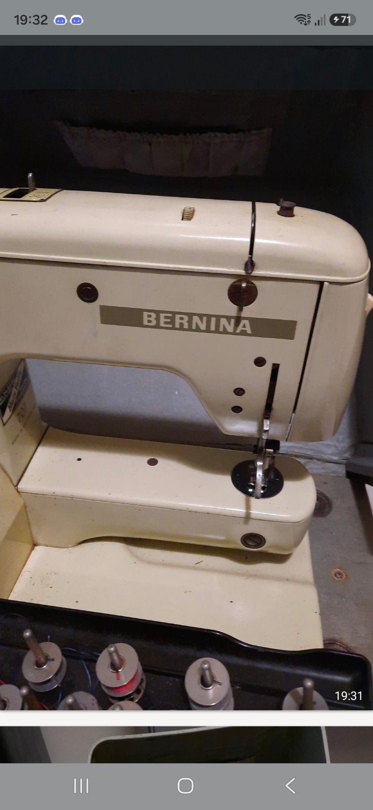 naaimachine berninagoedstat, Ophalen