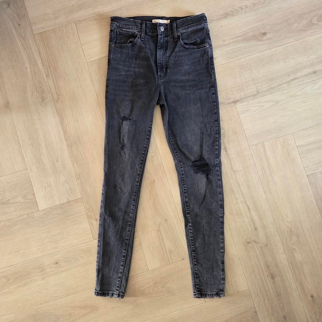 Levi's mile high superskinny ripped jeans maat 29/30, Kleding | Dames, Verzenden, Zo goed als nieuw, W28 - W29 (confectie 36)