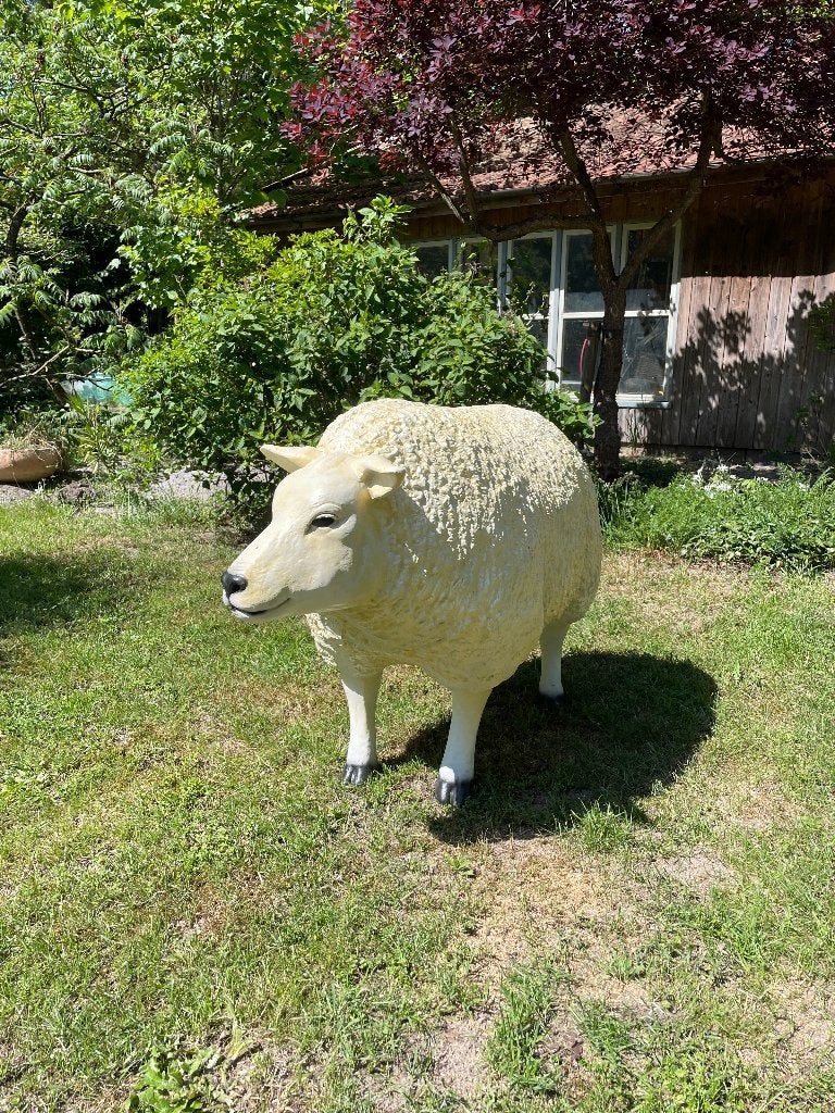 (tuin)beeld Texel schaap, gazon, tuin, boerderij 100cm, Tuin en Terras, Ophalen, Nieuw, Kunststof, Dierenbeeld