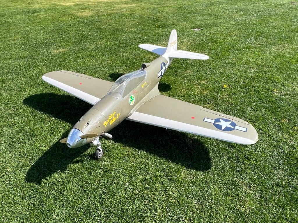 ESM P-39 Airacobra 2,04m Saito FG-30B, Ophalen, Gebruikt, Benzine, RTF (Ready to Fly)
