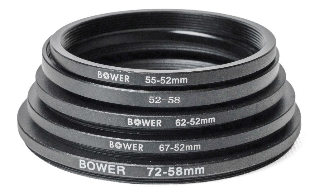 Set de 5 adaptateurs pour filetages de marque BOWER, TV, Hi-fi & Vidéo, Enlèvement ou Envoi, Neuf, Autres types, Bagues d'adaptation incluses
