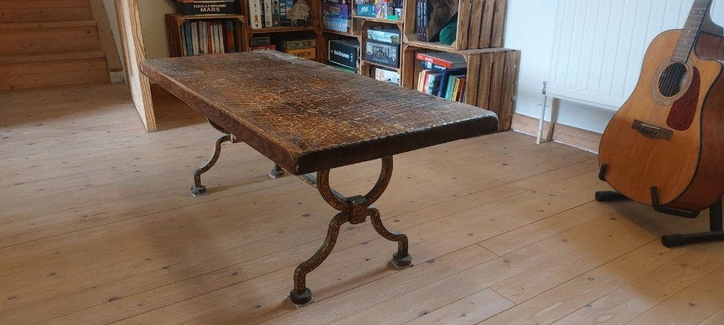 Salontafel, Huis en Inrichting, Tafels | Salontafels, Ophalen, Gebruikt, 100 tot 150 cm, Eikenhout