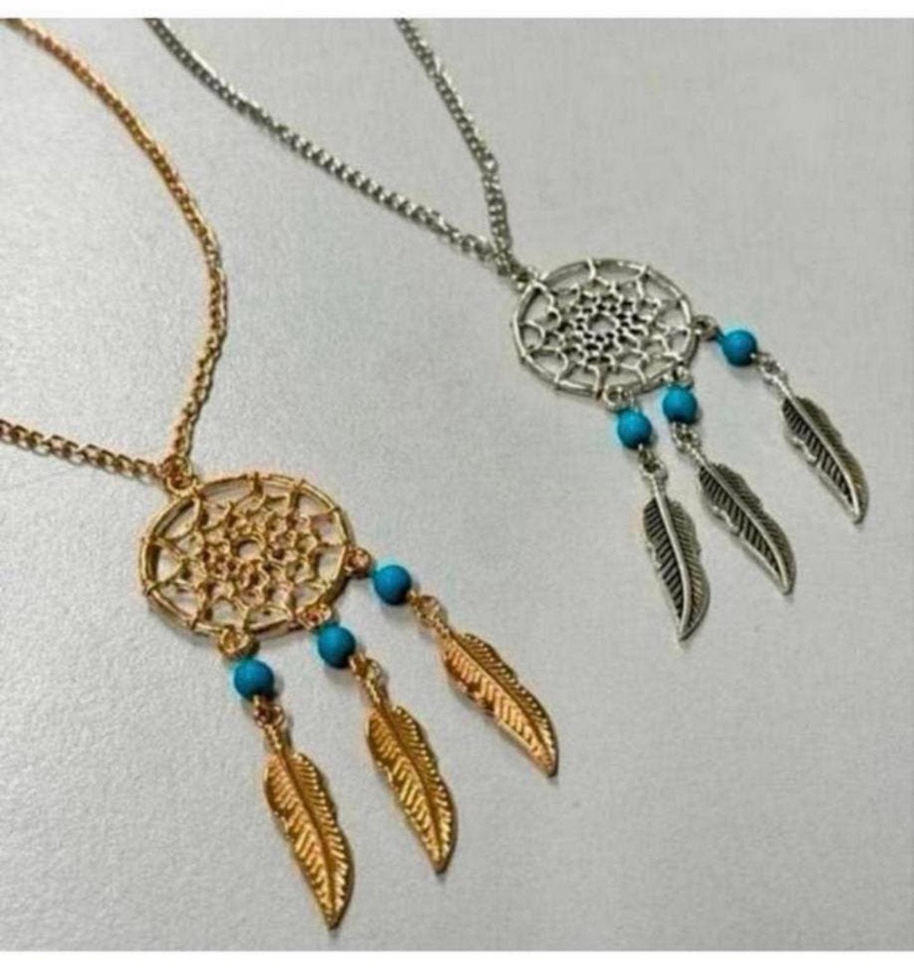 Collier attrape-rêves pour femme - Couleur argent ou or, Neuf, Enlèvement ou Envoi, Or, Autres matériaux