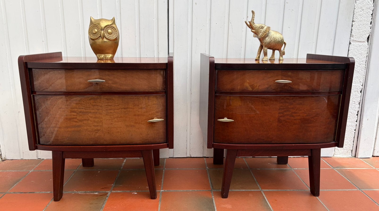 Tables de chevet style scandinave vintage, Enlèvement, Utilisé, Bois