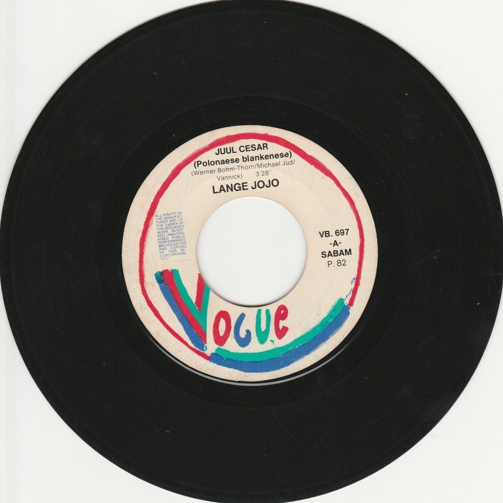 45T (7") vinyl single : 'Juul Cesar' van Lange Jojo, Cd's en Dvd's, Vinyl | Nederlandstalig, Gebruikt, Levenslied of Smartlap