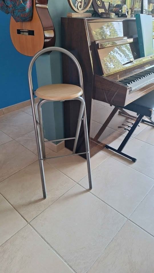Tabouret haut pour musicien, 1 tabouret, Enlèvement, Comme neuf, Bois