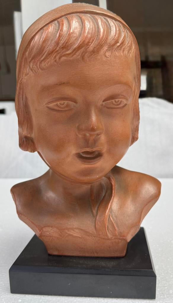 Buste enfant en terracotta, Ophalen of Verzenden