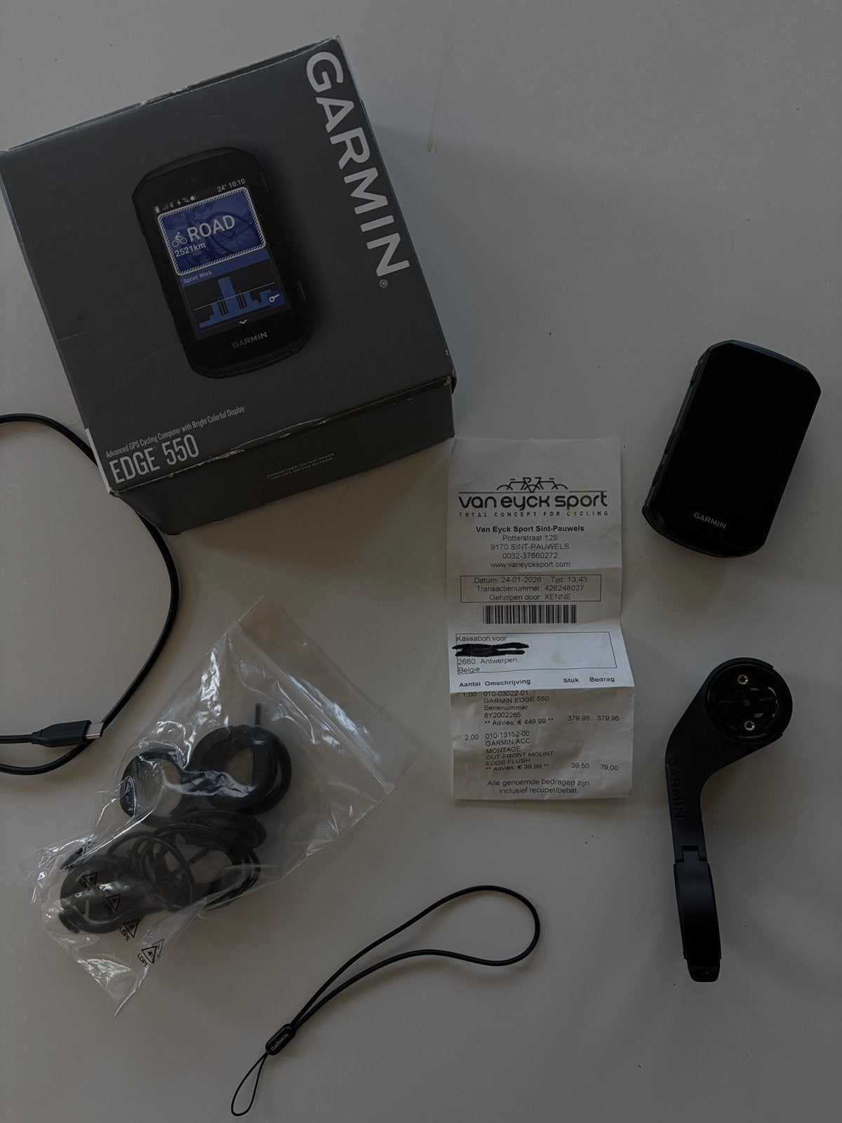 Garmin edge 550, Fietsen en Brommers, Fietsaccessoires | Fietscomputers, Ophalen, Zo goed als nieuw