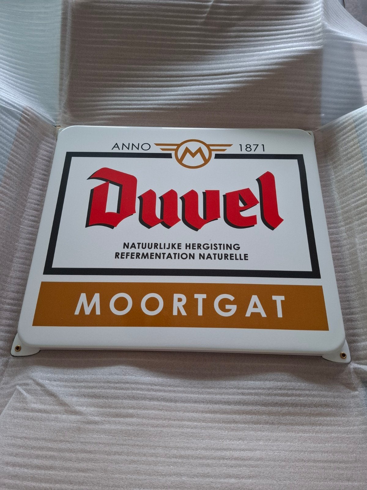 emaille bord duvel, Verzamelen, Ophalen, Nieuw, Reclamebord, Plaat of Schild, Duvel