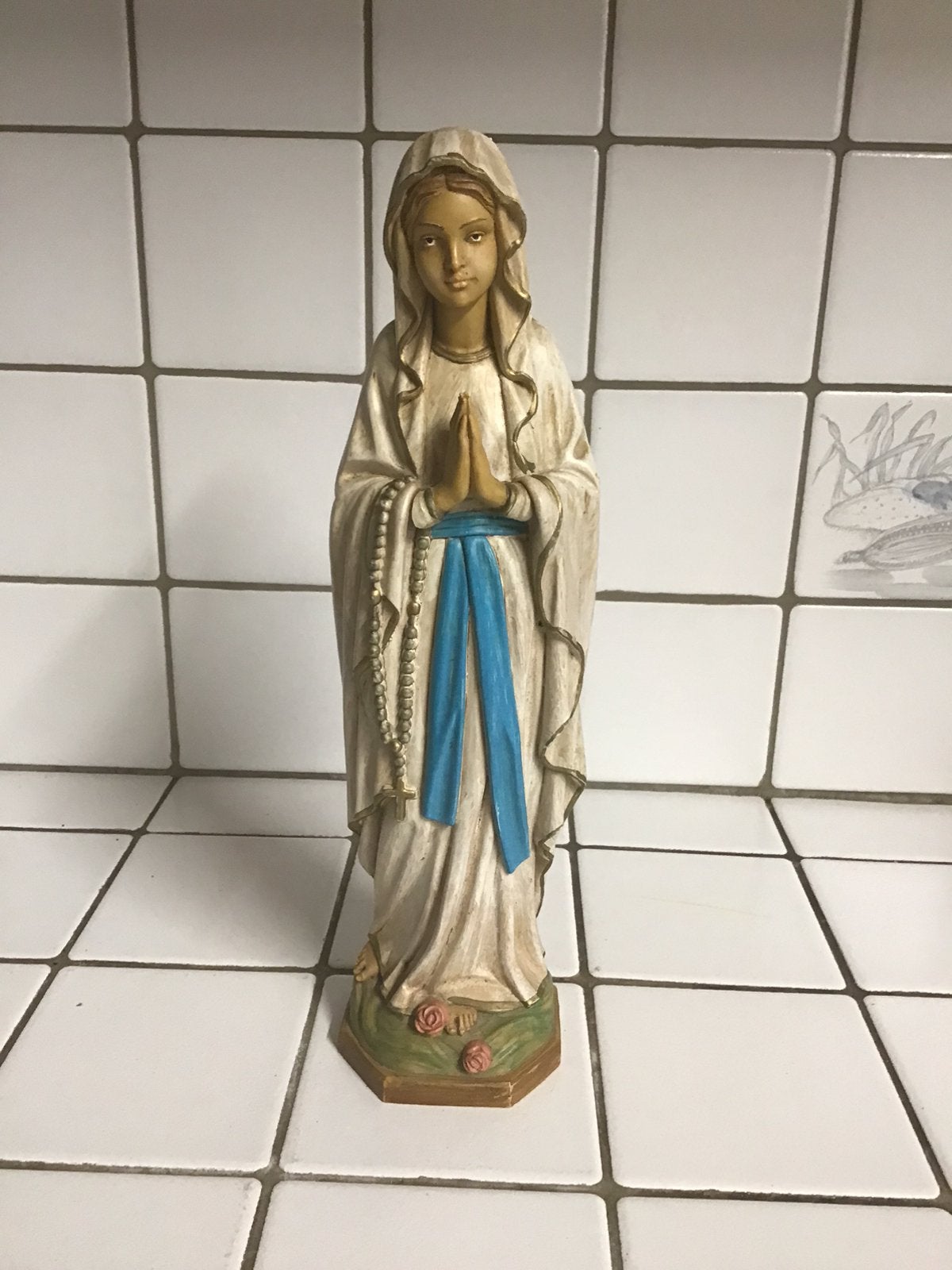 Statue vintage de la Vierge en résine, Enlèvement ou Envoi