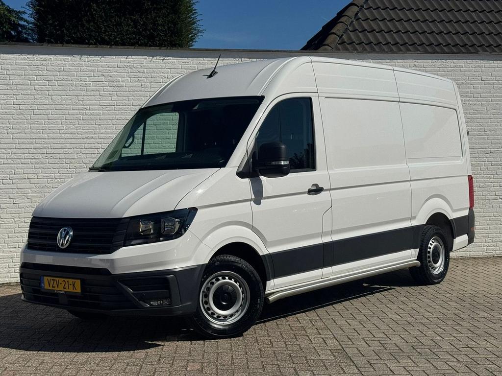 Volkswagen Crafter 35 2.0 TDI L3H3 Comfort Navigatie Carplay, Auto's, Bestelwagens en Lichte vracht, Parkeersensor, Wit, Bedrijf
