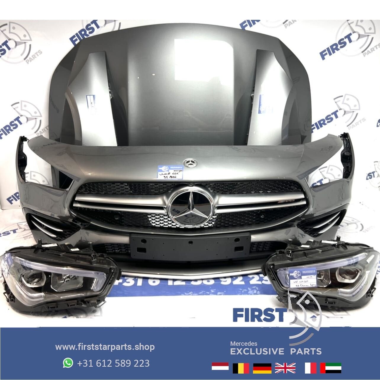 W118 C118 X118 CLA35 AMG VOORKOP GRIJS 2020 origineel Merced, Gebruikt, -, Voor, Ophalen of Verzenden