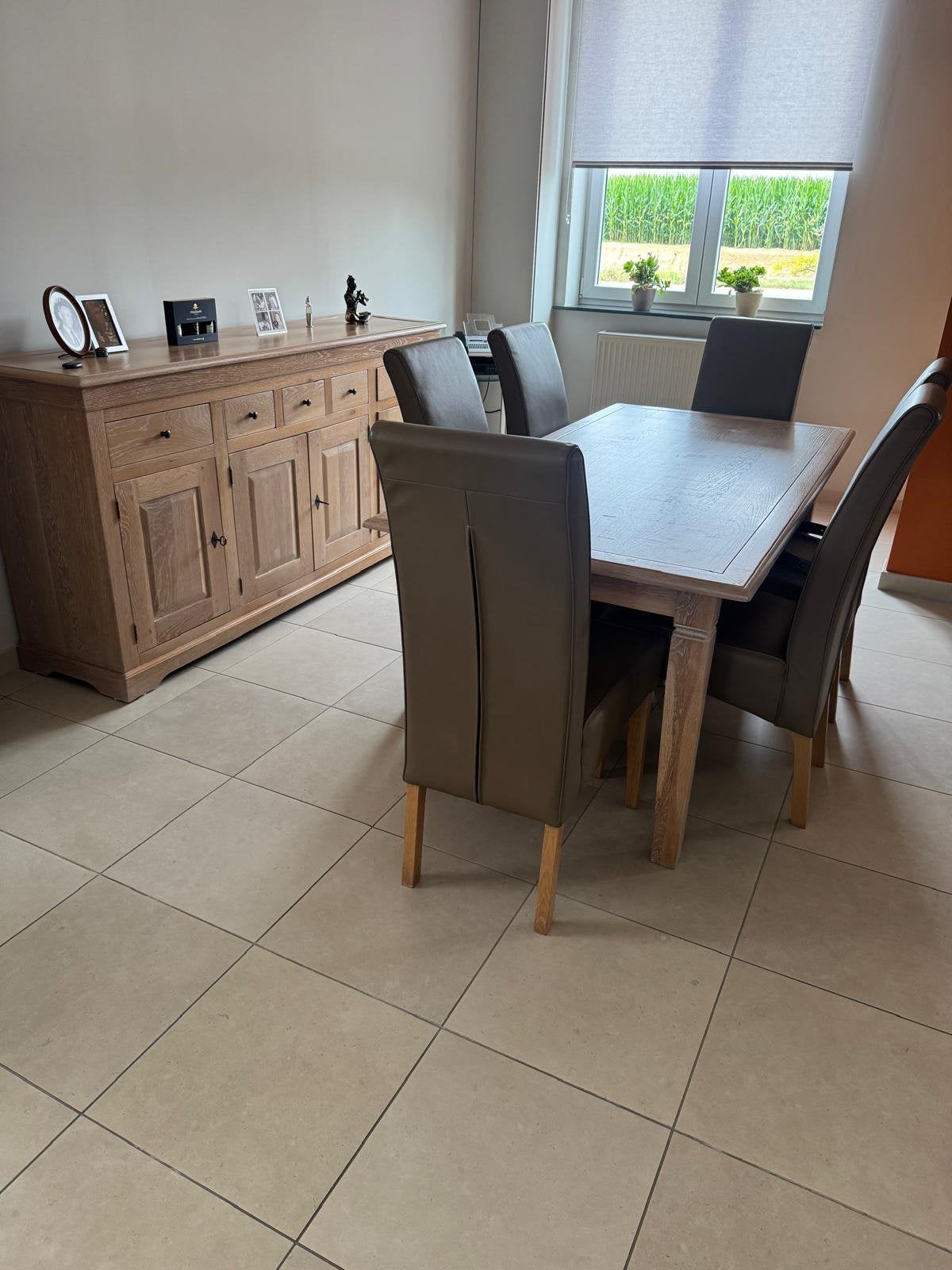 Eetplaats eik, Ophalen, Gebruikt, 4 tot 6 stoelen