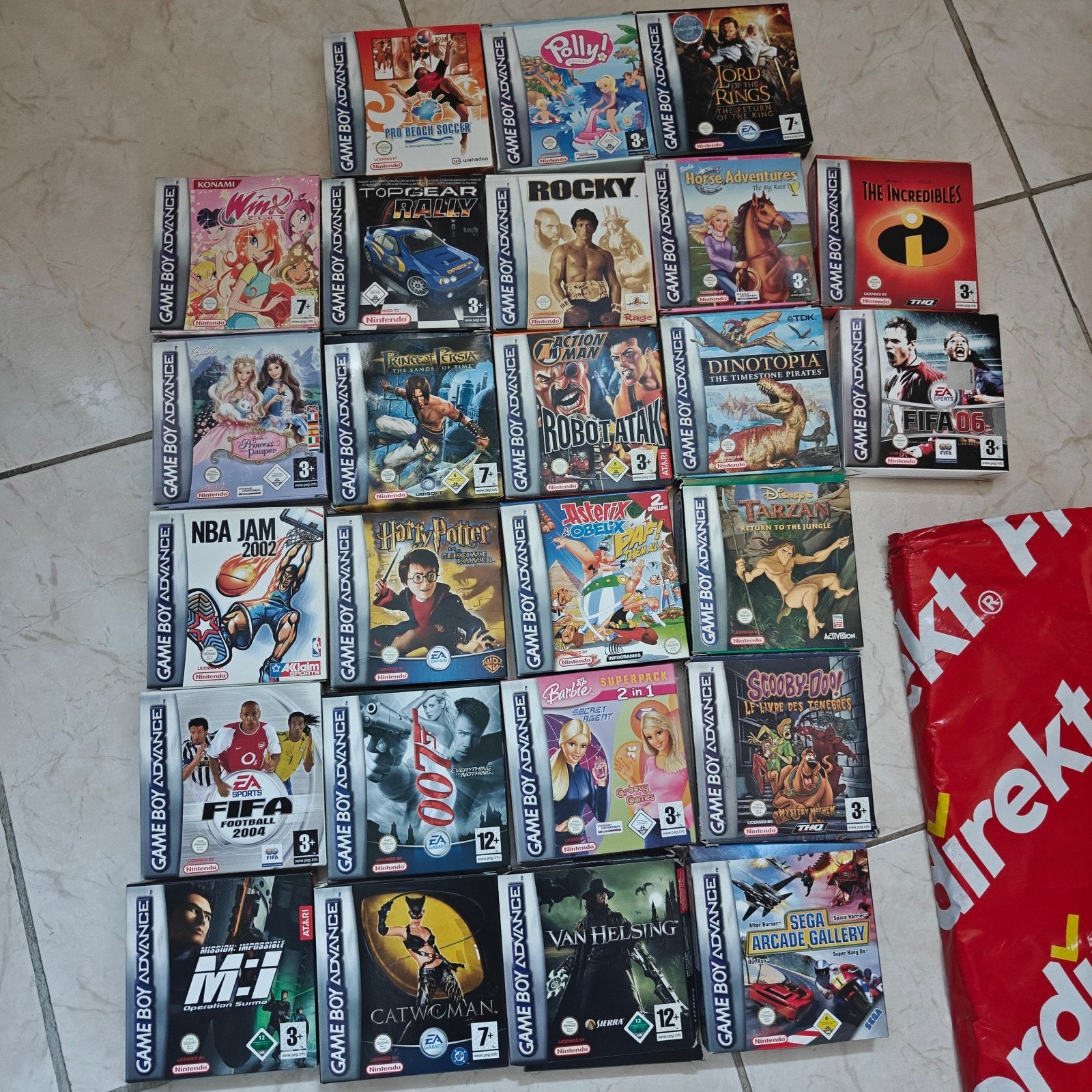 gba game doosjes, Hobby en Vrije tijd, Stickers en Plaatjes, Ophalen of Verzenden