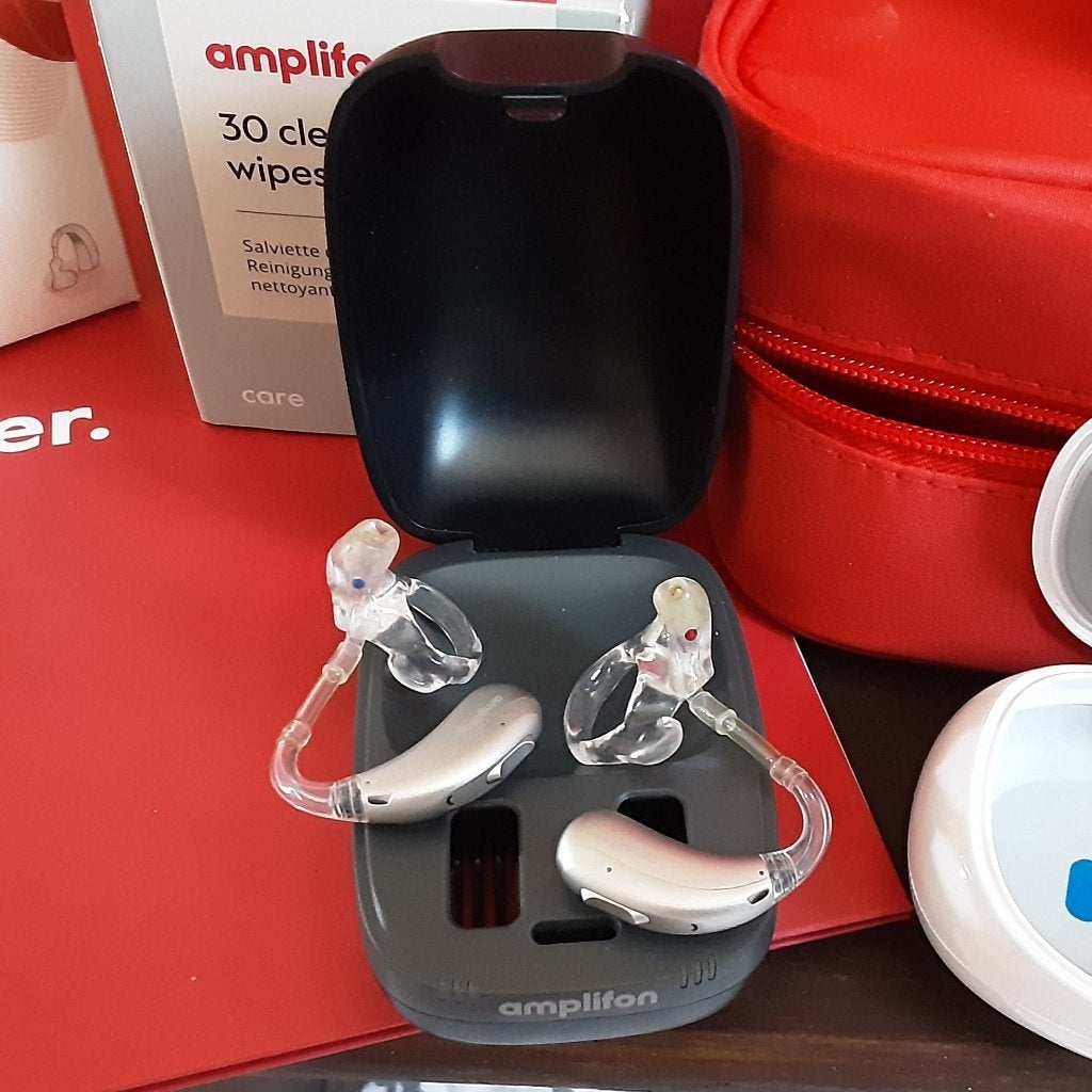 Hoorapparat Amplifon met toebehoren, Enlèvement ou Envoi