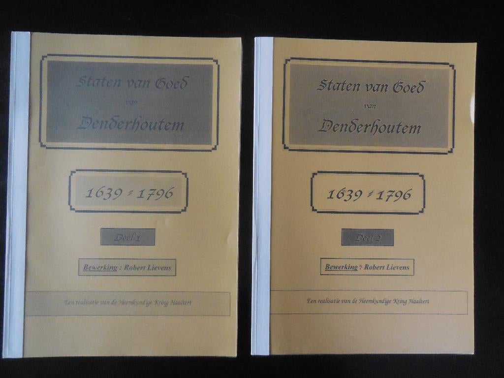 DENDERHOUTEM - Staten van Goed 1639-1796 (2 delen), Ophalen of Verzenden