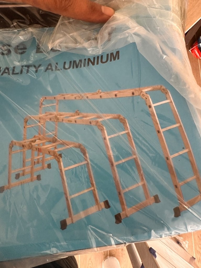 Nieuwe multifunctionele vouwladder/150 kg/Diverse standen, Doe-het-zelf en Bouw, Ophalen, Nieuw, Ladder, 4 meter of meer