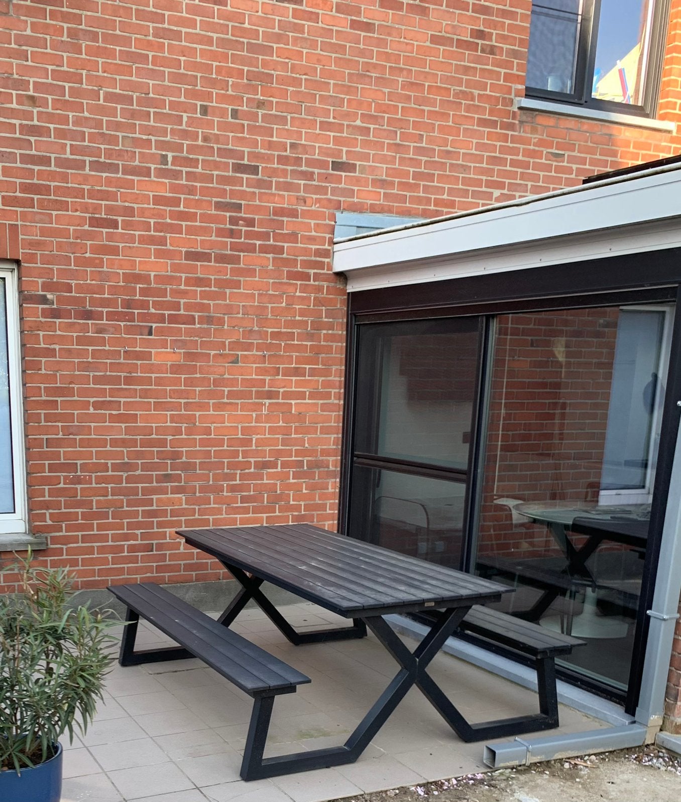 Zwarte picknicktafel, Ophalen, Zo goed als nieuw, Aluminium