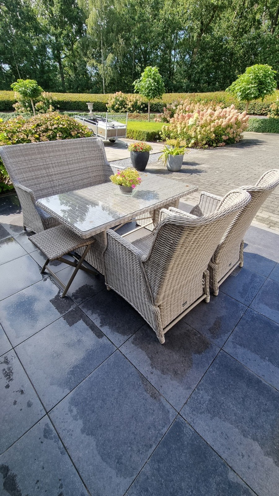 Complete loungeset met 2e zitsbank., Tuin en Terras, Ophalen, Zo goed als nieuw, Loungeset
