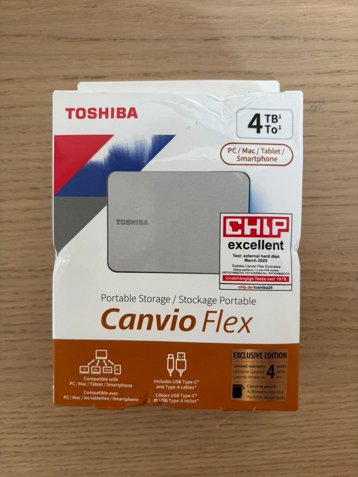 Toshiba Canvio Flex 4TB Exclusive Edition | Niuw, Ophalen of Verzenden, Zo goed als nieuw