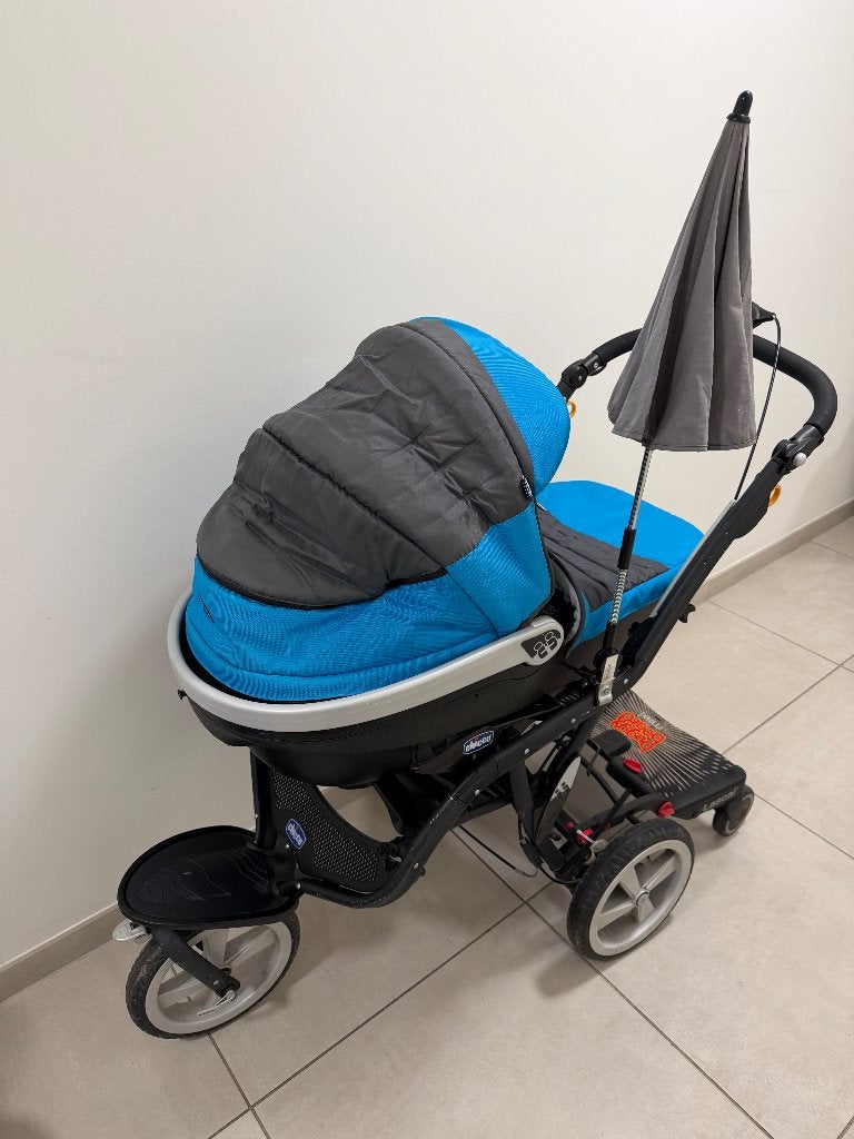 Poussette 3en1 blue chicco, Ophalen, Gebruikt