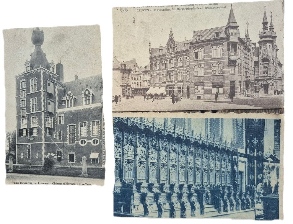 postkaarten LEUVEN, Verzamelen, Ophalen of Verzenden, Voor 1920, Gelopen, Vlaams-Brabant