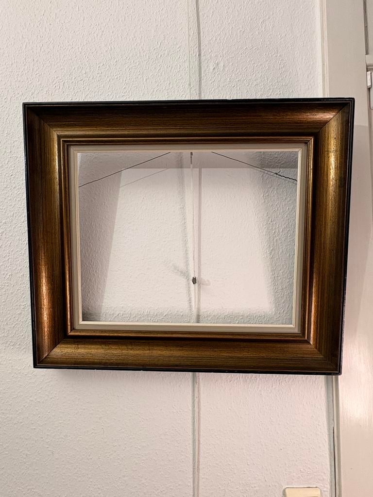 Klassieke houten schilderijlijst voor doek, Ophalen, Zo goed als nieuw, Minder dan 50 cm, 50 tot 75 cm