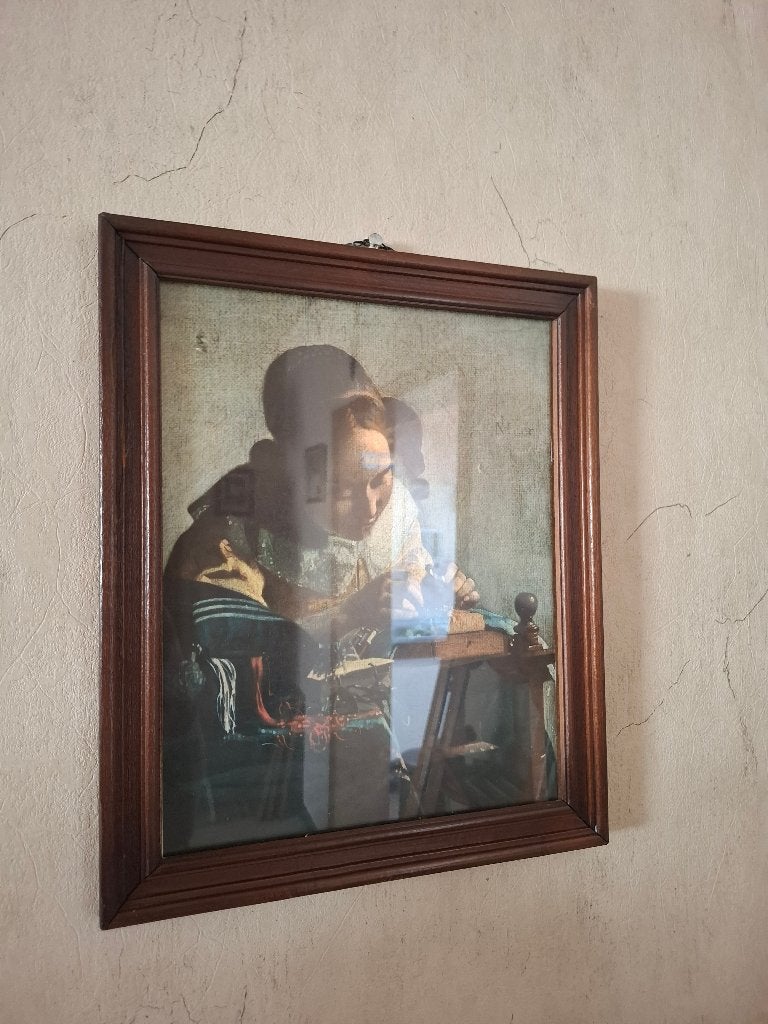 Prachtige reproductie Vermeer - De Kantwerkster, Enlèvement