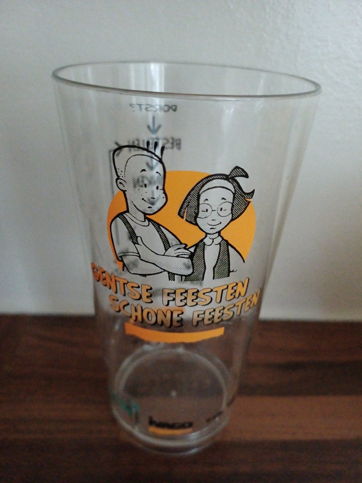 Kunststof beker Gentse feesten, Ophalen