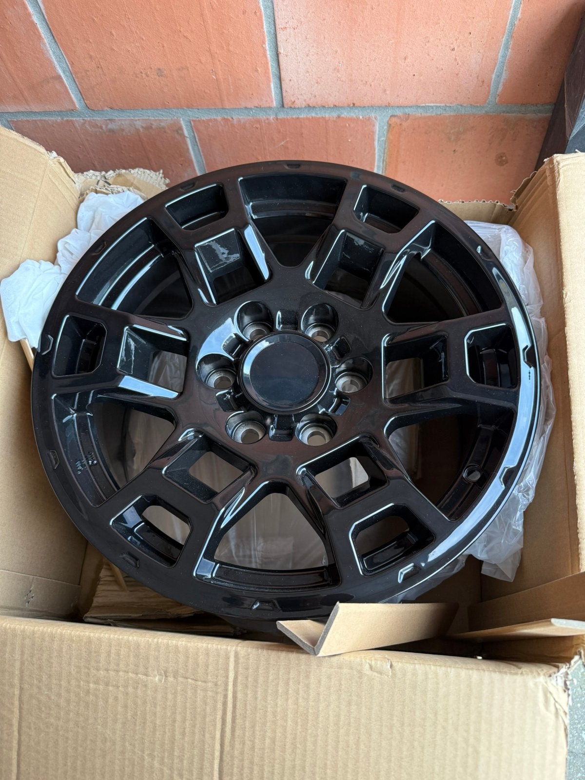 Set van 4 nieuwe 17 inch zwarte lichtmetalen velgen– 6x139.7, Auto-onderdelen, Banden en Velgen, Ophalen, 17 inch, Velg(en)