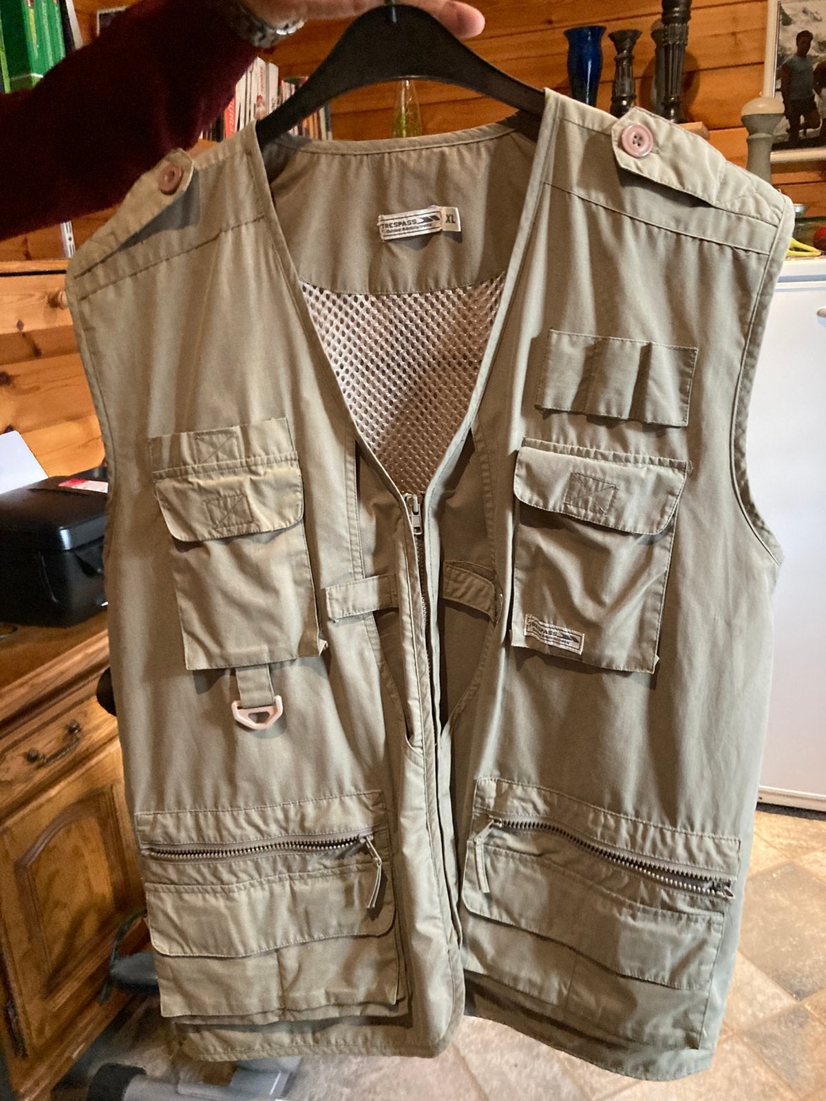 Bodywarmer met heel veel zakken, Enlèvement, Comme neuf, Beige