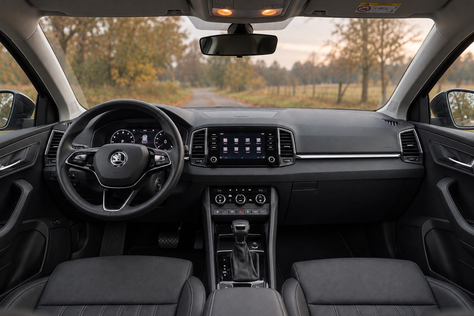 Skoda Karoq Clever 1.5 TSI DSG - automaat - leder, Auto's, 4 cilinders, 700 kg, 1445 kg, Zwart