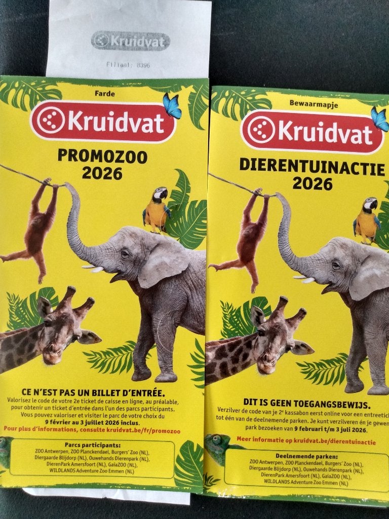 3 Places pour Planckendael ou Zoo d'Anvers, Tickets & Billets, Loisirs | Jardins zoologiques, Trois personnes ou plus, Ticket ou Carte d'accès