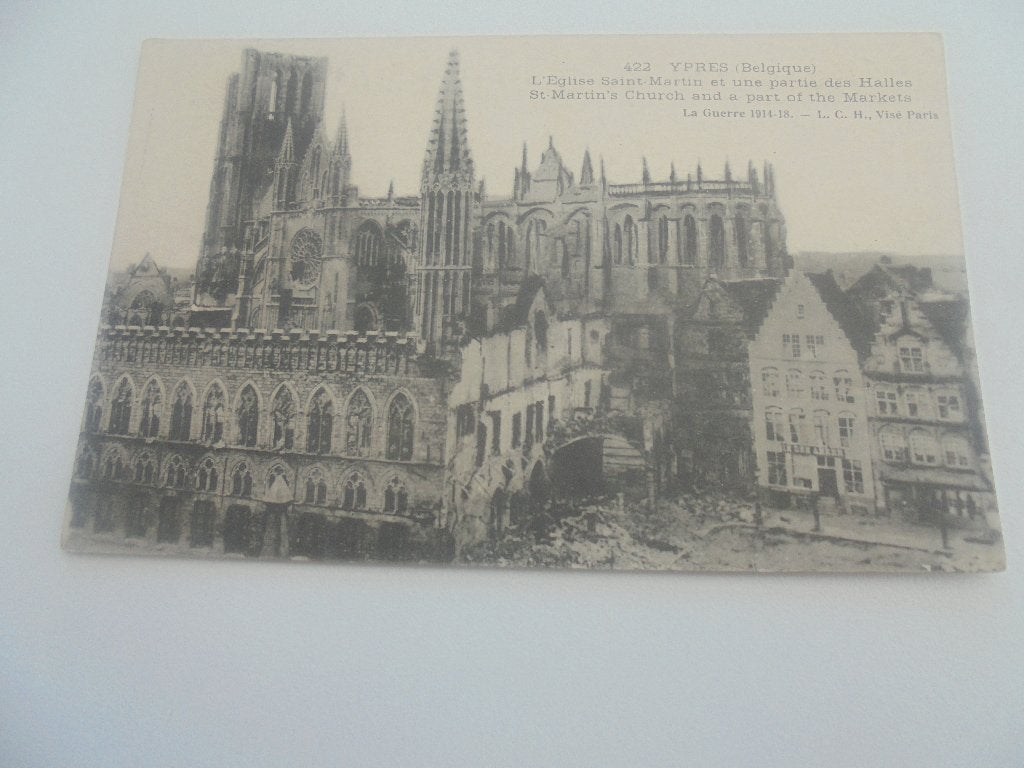yper- ruines 1914-18 - 10 postkaarten, Verzamelen, Ophalen of Verzenden, Voor 1920, Gelopen, West-Vlaanderen