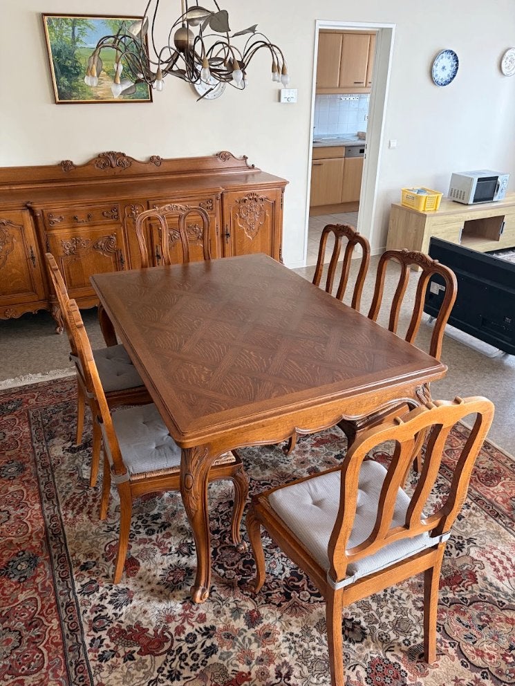 Klassieke Eiken Eettafel (Verlengbaar tot 260 cm), Huis en Inrichting, Tafels | Eettafels, Ophalen, Gebruikt, 100 tot 150 cm, Rustiek