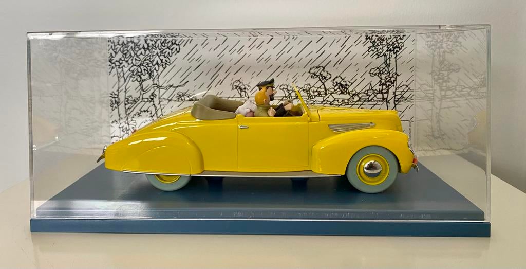 Kuifje auto’s - Haddocks Gele Cabriolet - 1:24, Ophalen of Verzenden, Zo goed als nieuw, Auto