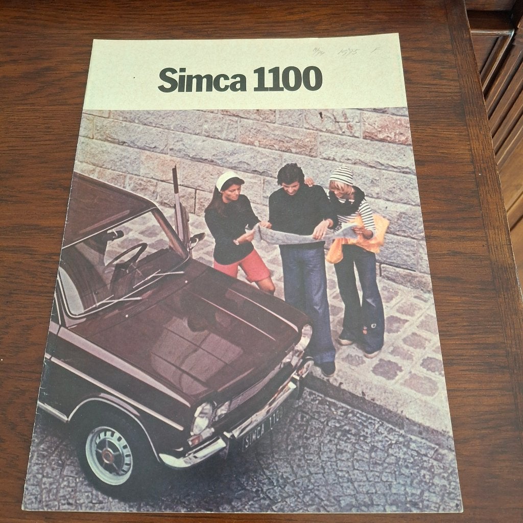 SIMCA 1100  1975, Boeken, Auto's | Folders en Tijdschriften, Ophalen of Verzenden, Zo goed als nieuw, Overige merken