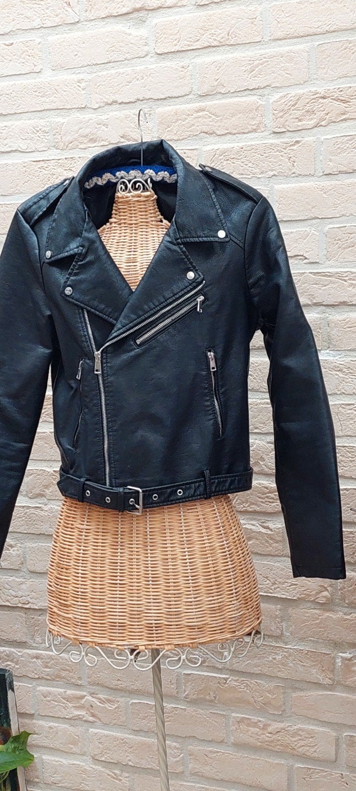 jas maat m pimkie leder look, Kleding | Dames, Jasjes, Kostuums en Pakken, Maat 38/40 (M), Zwart, Ophalen of Verzenden, Zo goed als nieuw