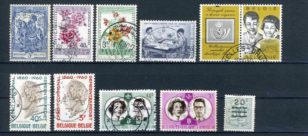 (B) Jaar 1960 gestempeld (1121-1170) -9, Postzegels en Munten, Verzenden, Gestempeld, Gestempeld