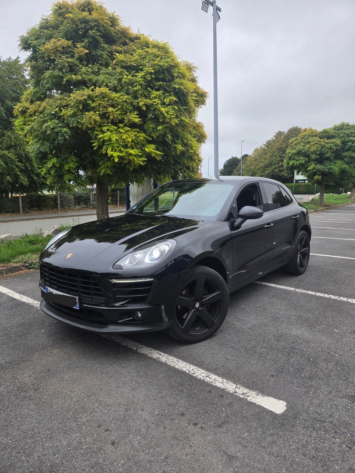 Porsche Macan S diesel 258pk full black, Auto's, Alcantara, Zwart, Diesel, Particulier