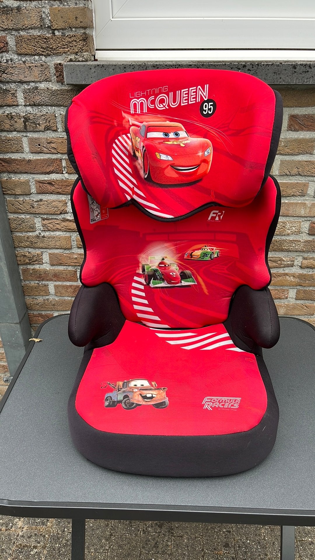 Autostoel lightning Mc Queen, Kinderen en Baby's, Ophalen, Gebruikt, Overige merken, Afneembare rugleuning