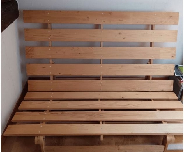 Futon/canapé-lit Ikea Grankulla, Beige, Enlèvement, 200 cm, Deux personnes